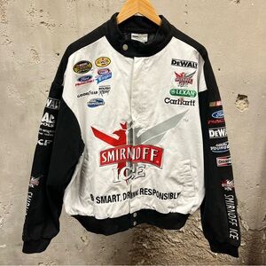 Y2K VintageTeam Caliber NASCAR Embroidered Racing Jacket Smirnoff Carhartt Large